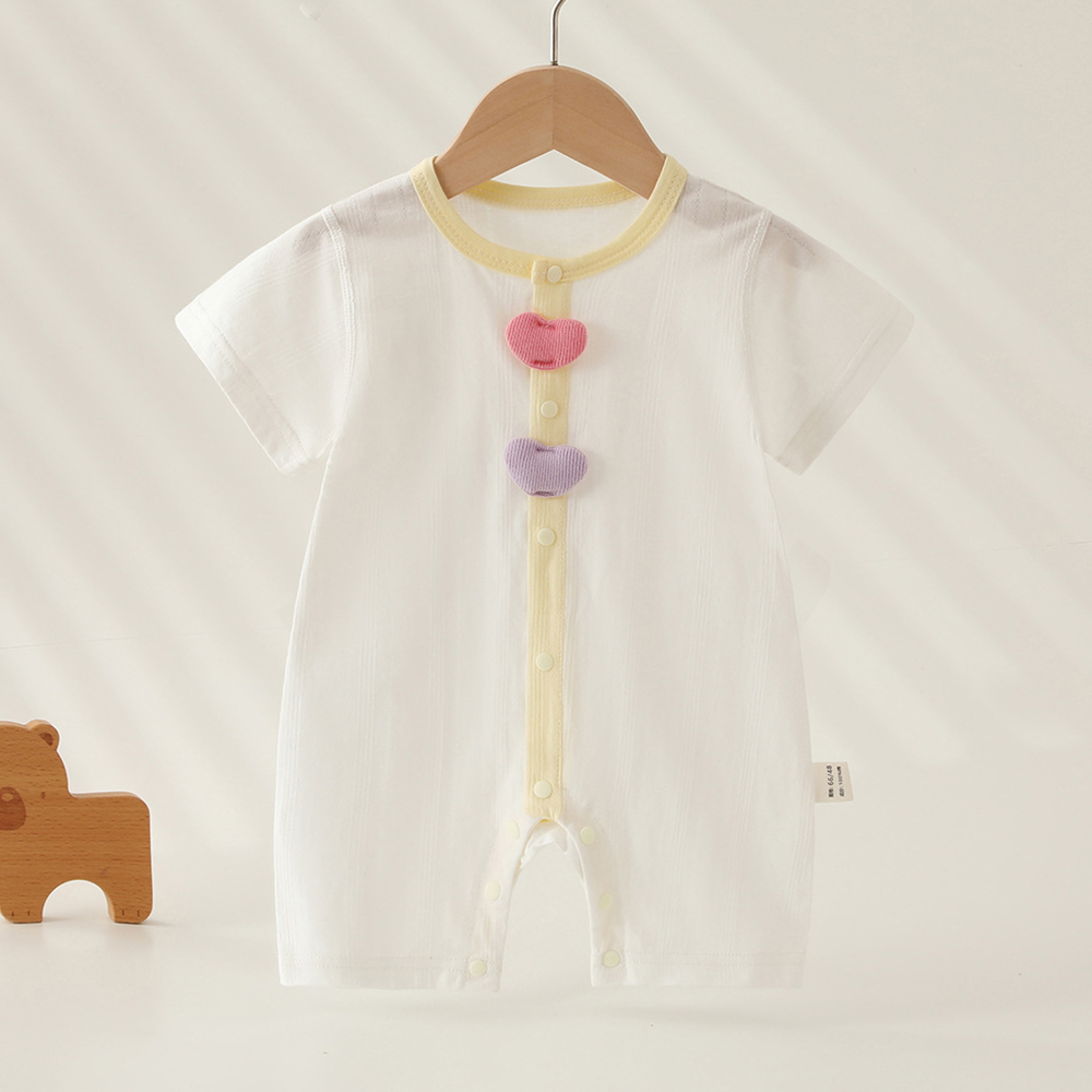 Baby Clothing Types - Детский комбинезон-песочник унисекс с коротким рукавом,