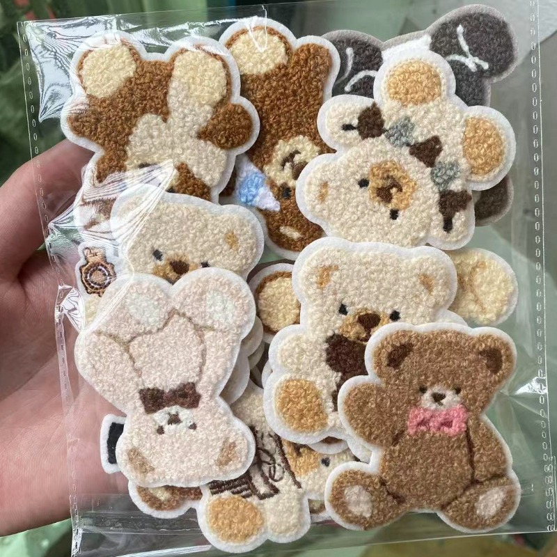 Baby Clothing Types - Вышитые нашивки с милым медвежонком для